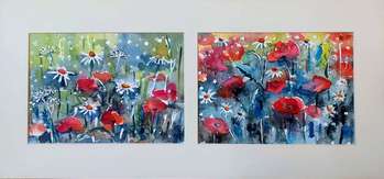 Fleurs de prairie aquarelle - Krystyna Ruminkiewicz