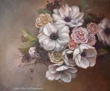 Anemone e rose - Lidia Olbrycht