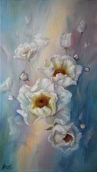 Weiße Rose Impresja - Lidia Olbrycht