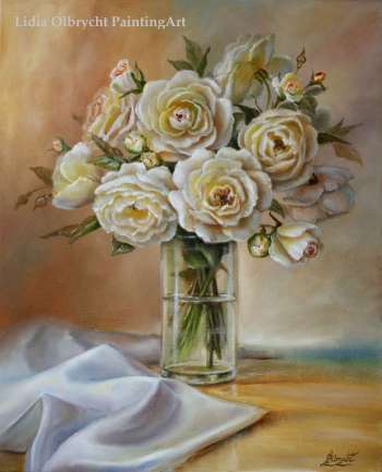 Fiori- Rose in un vaso - Lidia Olbrycht