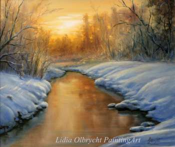 Sunset paesaggio invernale - Lidia Olbrycht