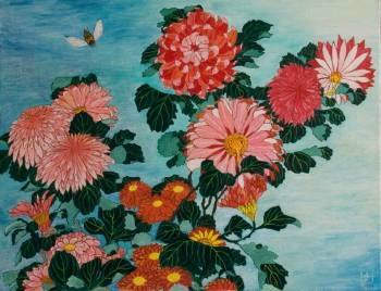 Chrysanthemums and Horsefly - Loktev Denis