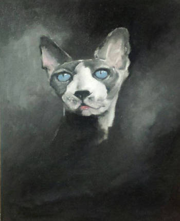 Peinture à l'huile yeux bleus - Małgorzata Gazduła