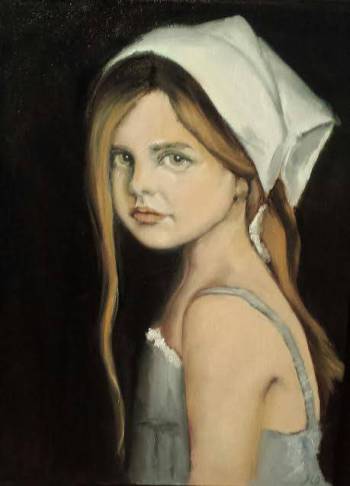 Peinture à l'huile fille - Małgorzata Gazduła