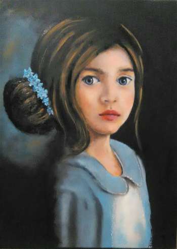 Portrait de peinture à l'huile d'une fille - Małgorzata Gazduła