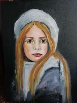 Portrait, girl, casquette - Małgorzata Gazduła