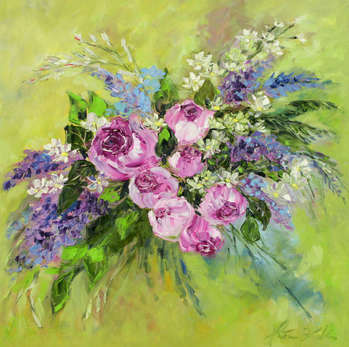 Bouquet with roses - Małgorzata Kruk