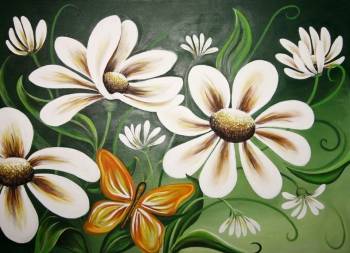 Białe kwiaty - Małgorzata Piasecka Kozdęba