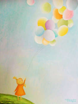 Dziewczynka z balonikami - Małgorzata Piasecka Kozdęba