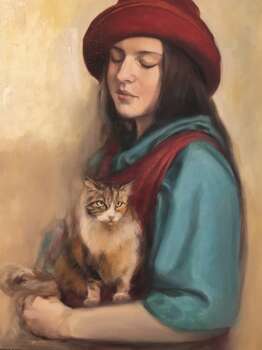 "Girl with a cat" - Małgorzata Sadowska Majewska