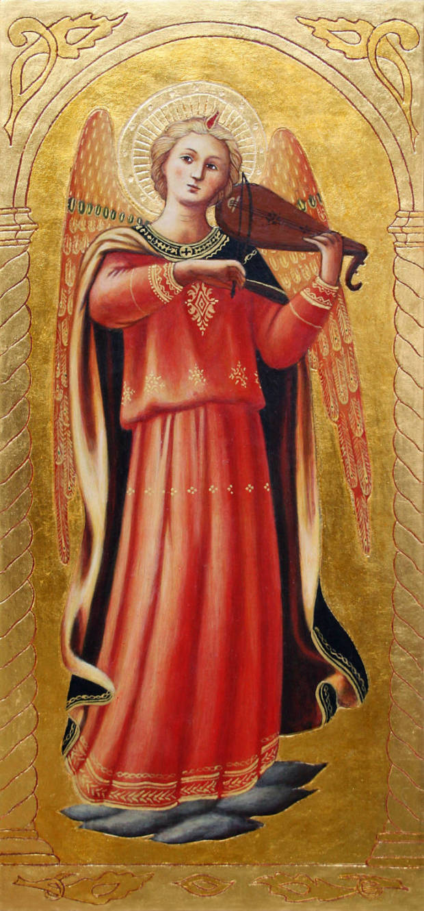 Angelo eseguendo musica - Ammenda frammento di Fra Angelico Tabernacolo Linaiuoli XV secolo Malwina Wójcik