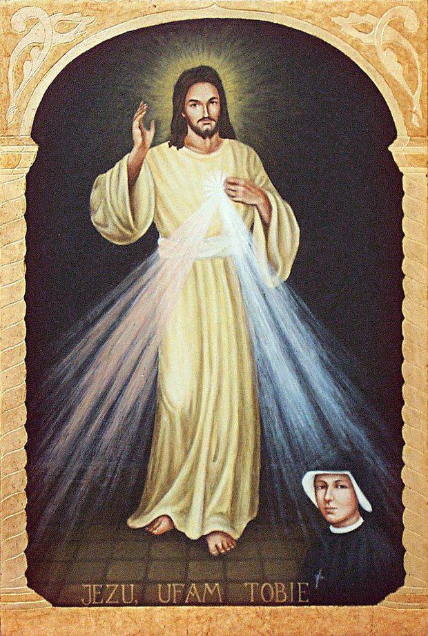 Gesù Misericordioso e la Santa. Faustina Malwina Wójcik