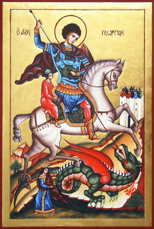San Giorgio che combatte il drago Malwina Wójcik