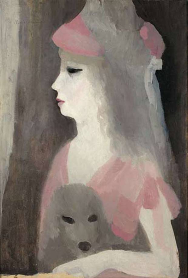 Jeune femme au chien Marie Laurencin