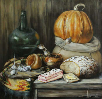 "Pumpkin, bacon and garlic" - Marina Kozlowska