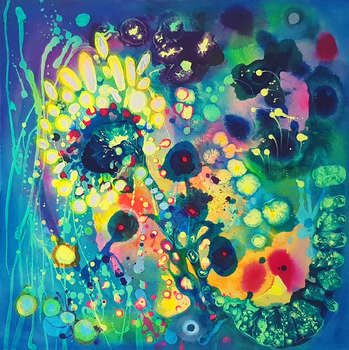 Blue-yellow abstraction - Marlena Majchrzak