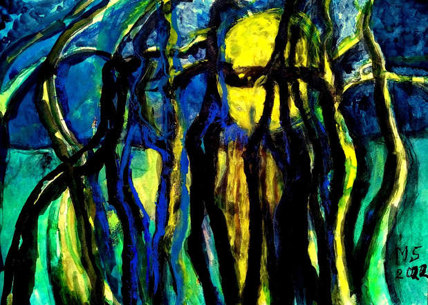  Pełnia księżyca w lesie, który wychodzi z mroków pogaństwa Marzena Salwowska