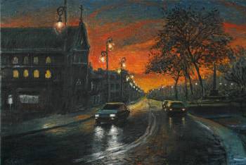 City at dusk - Mirosław Kowzanowicz