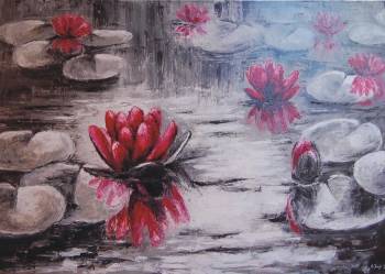  "Pink water lilies" - Natalia Famulska
