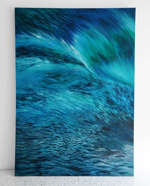 Morskie pióra - obraz akrylowy na płótnie 50 x 70 cm Natalia Lichwa
