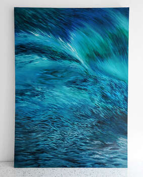 Morskie pióra - obraz akrylowy na płótnie 50 x 70 cm - Natalia Lichwa