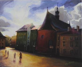 Chmury nad Placem Mariackim w Krakowie - Renata Rychlik