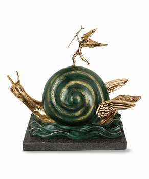 Angel and snail - Salvador Dali