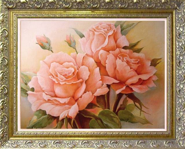 Róże  obraz  olejny Stanisław Górski