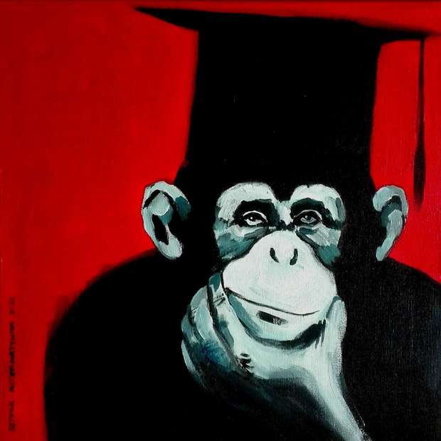 Szympansem nie jest łatwo zostać Sztuka  Alternatywna