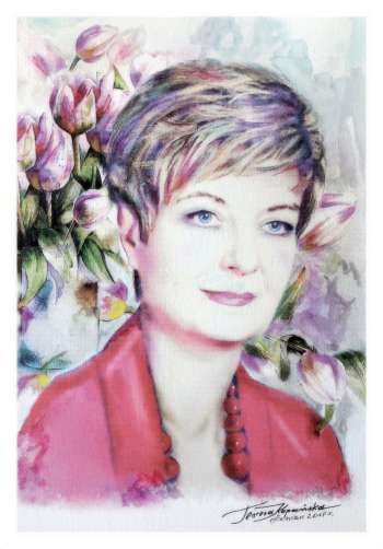 Portrait à l'aquarelle - Teresa Kopańska