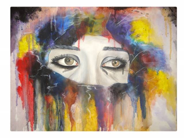 Pittura Ad Olio Sorrow Da Una Serie Di Dipinti Emozioni Yuliya Strizhkina Touchofart