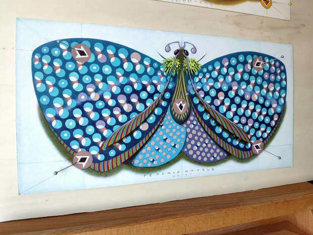 Chromatischer Schmetterling - hellblau federico cortese