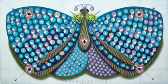 Farfalla cromatica - celeste - federico cortese