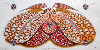 Farfalla cromatica - rosa - federico cortese