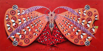 Chromatischer Schmetterling rot - federico cortese