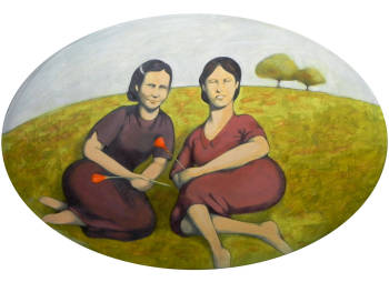 Ida and Erminia in the fields - federico cortese