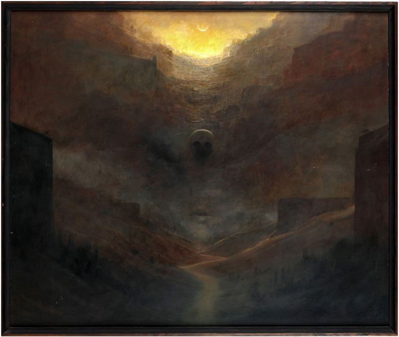 Praca Zdzisława Beksińskiego - ilustracja do wywiadu