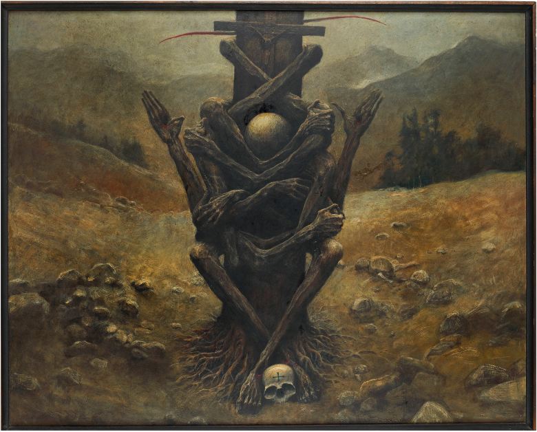 Praca Zdzisława Beksińskiego - ilustracja do wywiadu