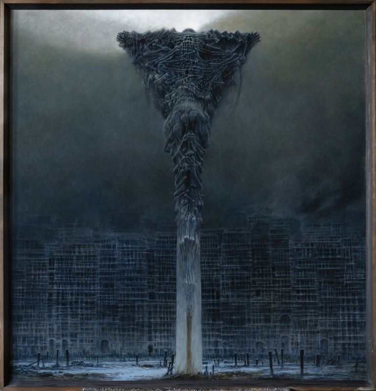 Praca Zdzisława Beksińskiego - ilustracja do wywiadu
