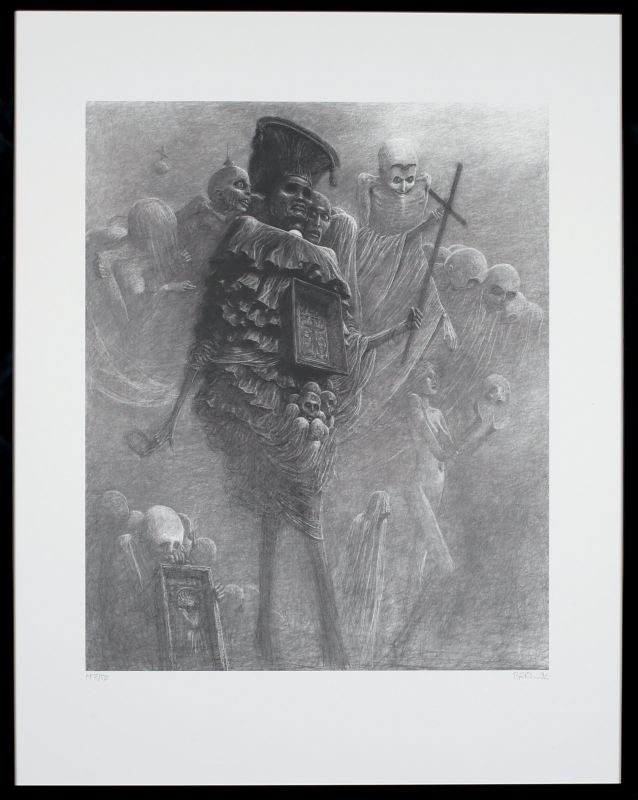 Praca Zdzisława Beksińskiego - ilustracja do wywiadu