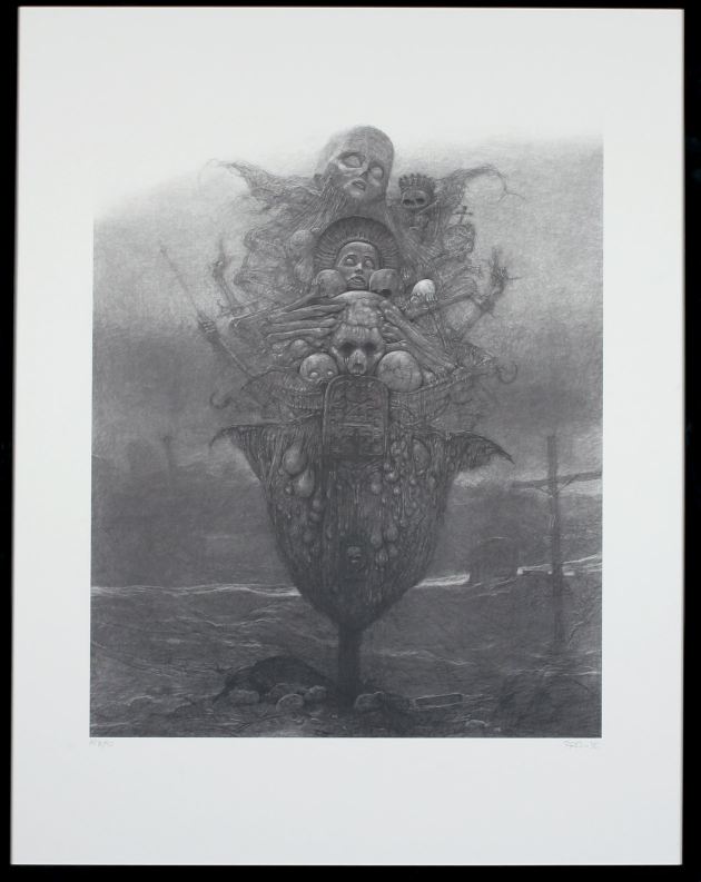 Praca Zdzisława Beksińskiego - ilustracja do wywiadu