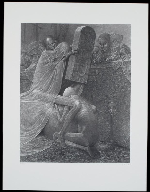 Praca Zdzisława Beksińskiego - ilustracja do wywiadu