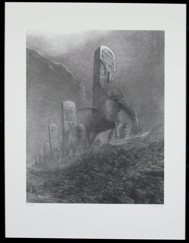 Praca Zdzisława Beksińskiego - ilustracja do wywiadu