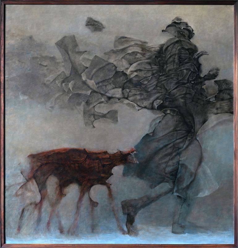 Praca Zdzisława Beksińskiego - ilustracja do wywiadu